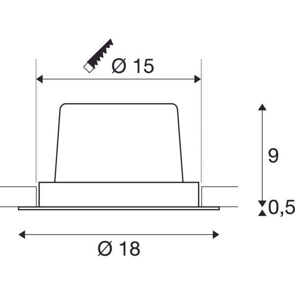 NEW TRIA LED DL ROUND Set, 25W, 3000K, 30ø, matt black image 2