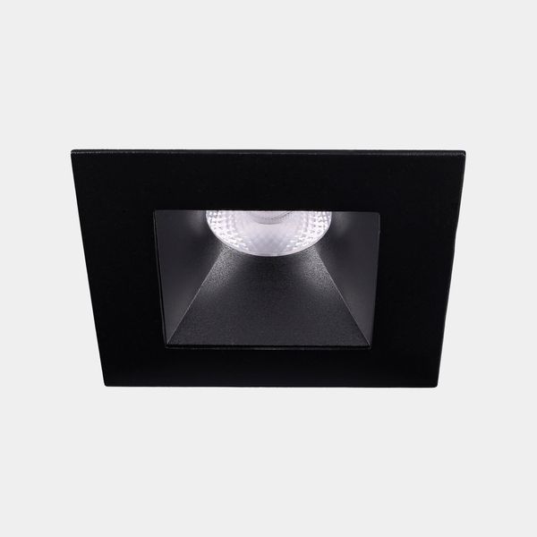 Downlight Play Deco Symmetrical Square Fixed 6.4W LED warm-white 2700K CRI 90 27.9º PHASE CUT Black/Black IP54 557lm image 1