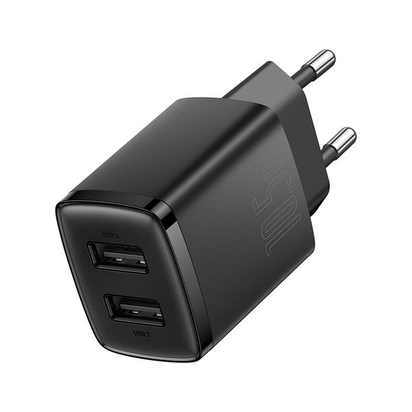 Wall Charger 10.5W 2xUSB 2.1A, Black image 5