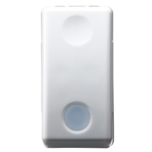 ONE-WAY SWITCH 2P 250V ac - 16AX - WITH REPLACEABLE NEUTRAL LENS - BACKLIT 230 V ac- 1 MODULE - SYSTEM WHITE image 1
