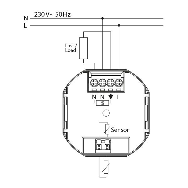 Clock thermostat as a room controller with limiter function, AC 230V, 1NO contact, 10 A, blue backlighting image 4