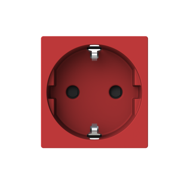 N1288 RJ Socket outlet Schuko Red - Unno image 1