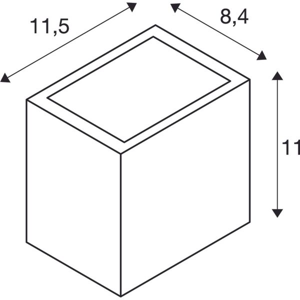 SITRA CUBE WL, rust coloured, IP44, 3000K, 10W image 2