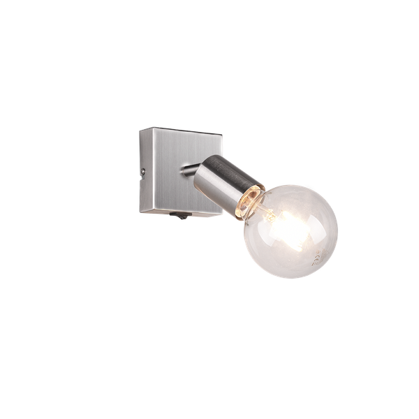 Vannes spotlight 1-pc E27 brushed steel image 1