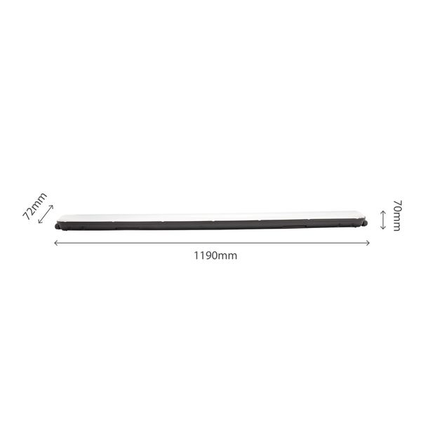 LIMEA GIGANT HERMETYK 1200mm 38W NW 230V 120st IP65 IK09 1190x72x70mm BLACK image 9