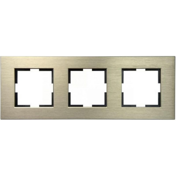 Novella Accessory Aluminium - Bronze Three Gang Frame image 1