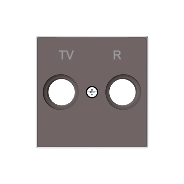 8550 TP Cover TV / R socket SAT 1 gang Brown - Sky Niessen image 1