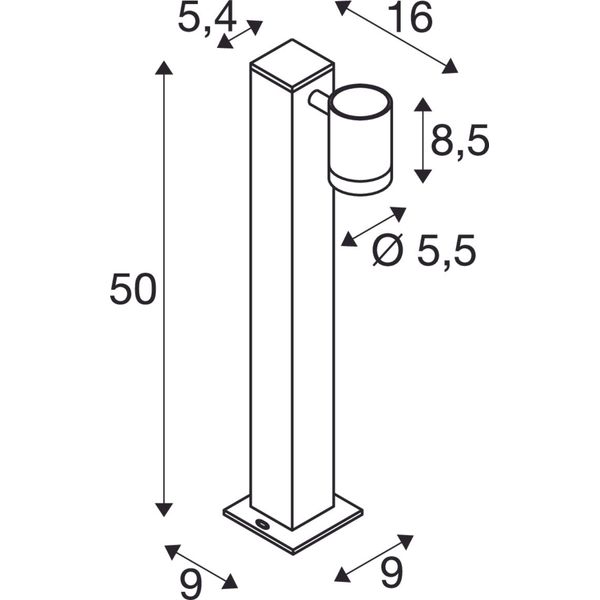 HELIA Single Pole, anthracite, IP55 3000K image 2