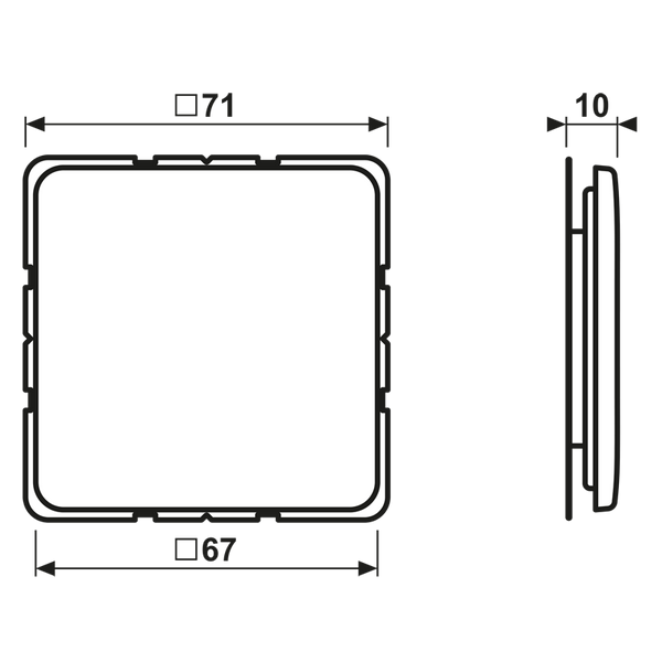 Blank centre plate for snap-on fixing CD594-0BR image 6