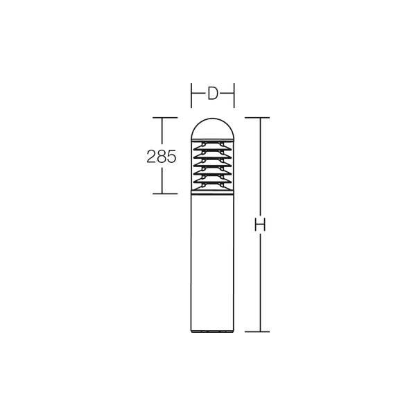 MEGA TOWER R, 10 W, 920 lm, 840, silver, on/off Bollards, D 115 H 1050 image 3