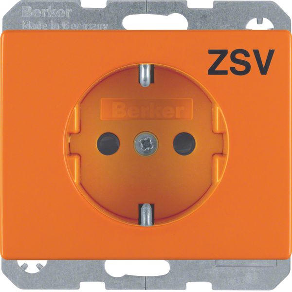 SCHUKO soc. out. "ZSV" imprint, arsys, orange glossy image 1