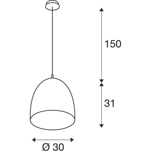 PARA CONE 30 pendulum lumin. round, black/gold, E27, max.60W image 2