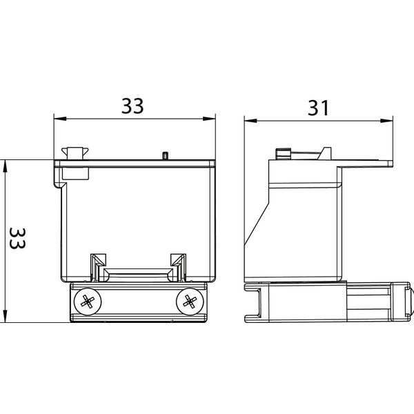 ZL-STD 0 Strain relief for Modul 45 sockets 0° image 2