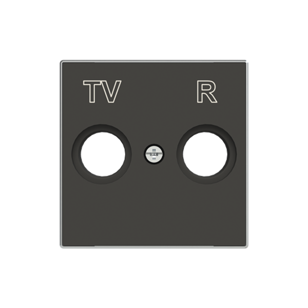 8550 NS Cover plate for TV/R outlet - Soft Black SAT 1 gang Black - Sky Niessen image 1