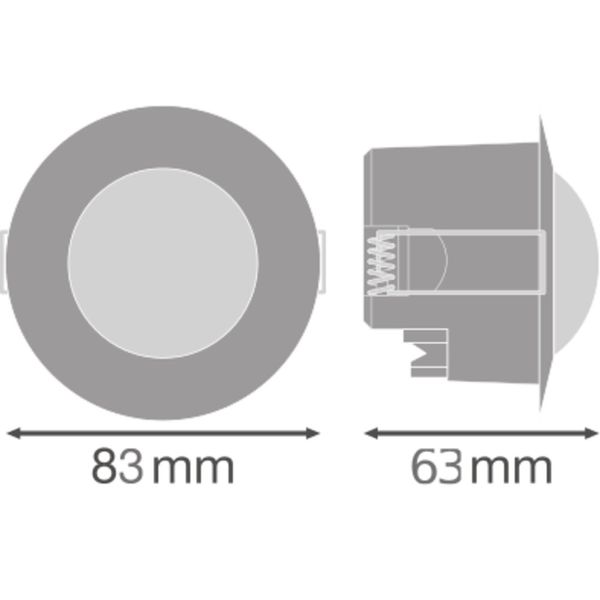 SENSOR CEILING FLUSH IP20 360DEG IP20 WT image 5