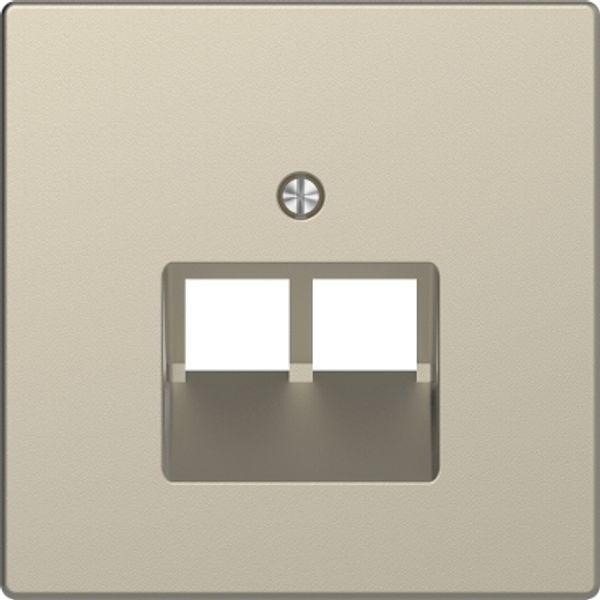 Central plate for RJ45 insert, 2-gang, sahara, System Design image 2