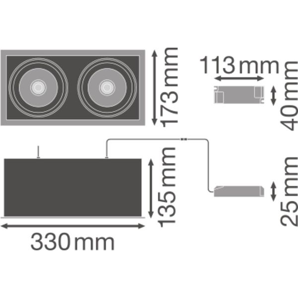 SPOT MULTI 2x30W 3000K FL WT/BK image 18