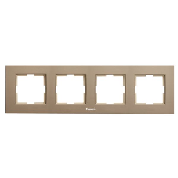 Karre Plus Accessory Aluminium - Bronze Four Gang Frame image 1