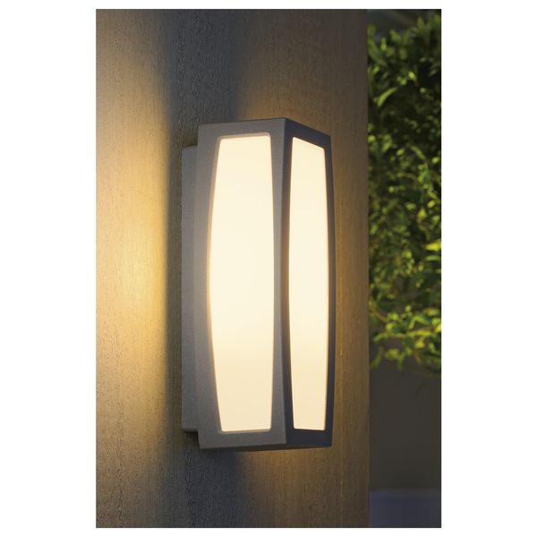 MERIDIAN BOX wall lamp, E27, max. 20W, sensor, silvergrey image 4