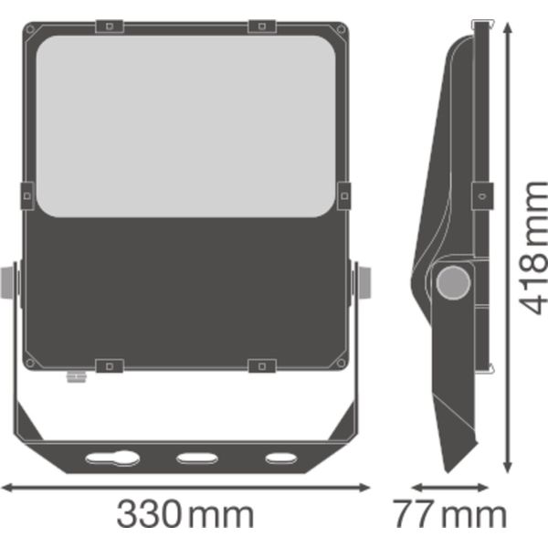 FLOODLIGHT PERFORMANCE DALI ASYM 45x140 100W 4000K BK image 16