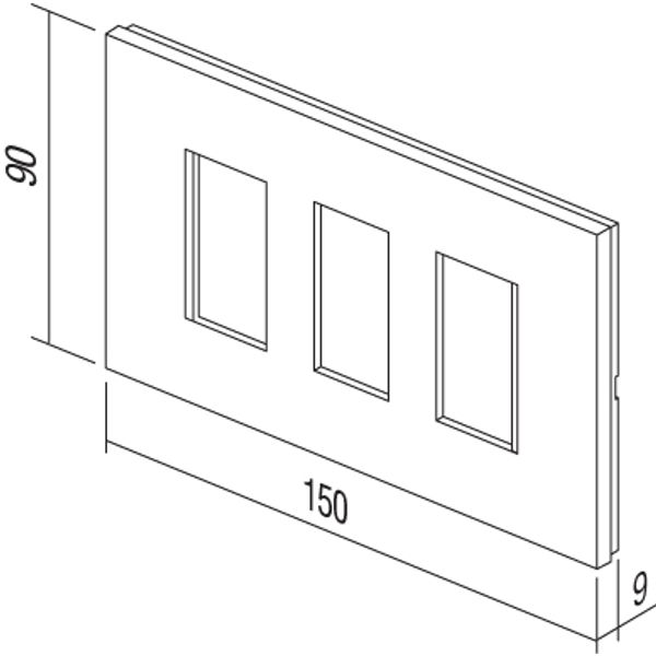 Cover frame bathroomset white image 2