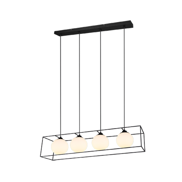 Gabbia pendant 4-pc E14 matt black image 1