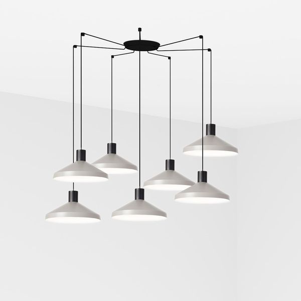 KOMBO GREY PENDANT LAMP ø400 1X E27 7L image 1