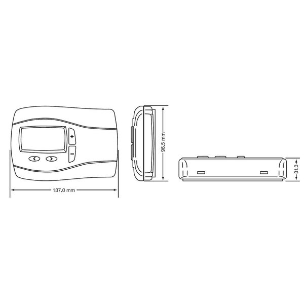 Digital clock thermostat, room controller, battery 7...32C, 1 changer, potential free, 16A, image 3