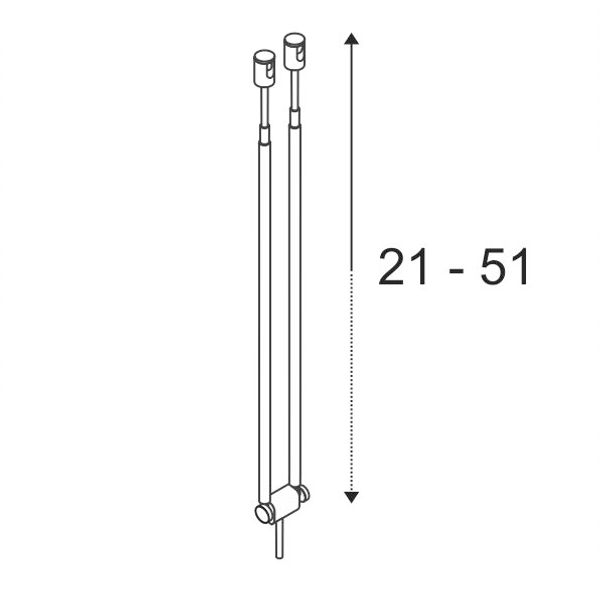 TELESCOPIC, cable luminaire for TENSEO, QR-C51, black image 2