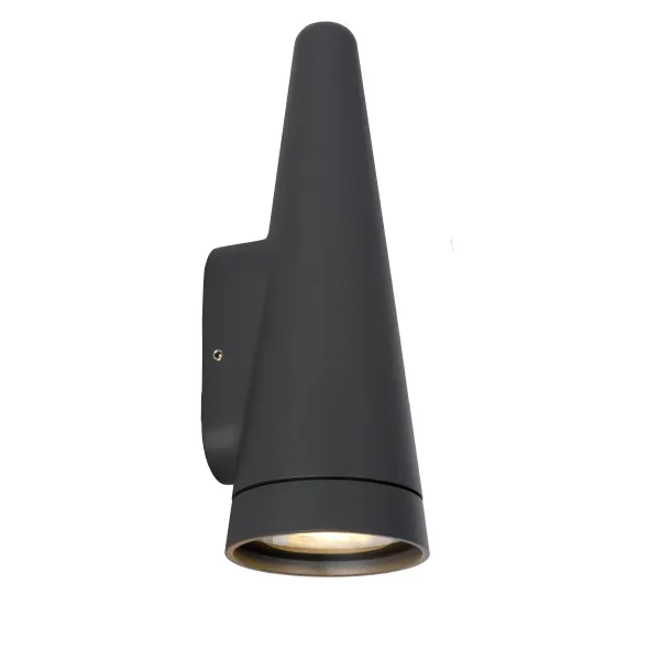 Lucide WIZARD - Wall light Outdoor - LED Dim. - 1xGU10 - IP54 - Anthracite image 1