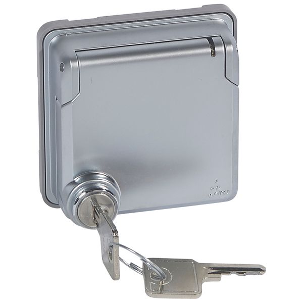 Adaptor Soliroc - for Arteor functions - IP 55 - IK 10 - lockable cover image 1