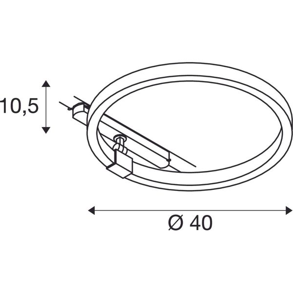 ONE 40 3-Ph. 15,2W 3000K 115ø 230V DALI IP20 black image 2