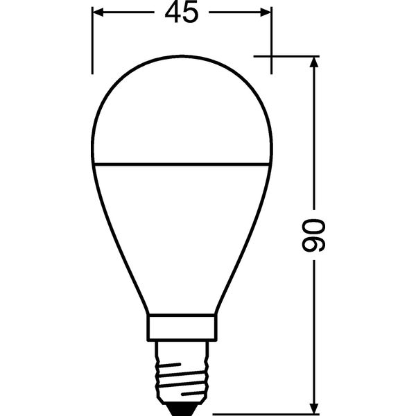 LED VALUE CLASSIC P 60 7.5 W/2700 K E14 image 2