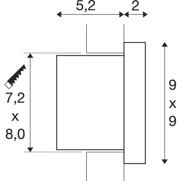 QUAD FRAME 9 3W 3000K 230V IP20 white image 3