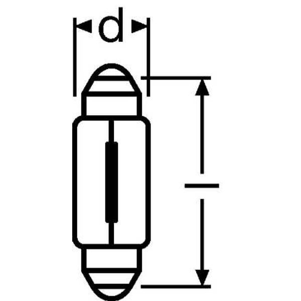 6418ULT-02B 5W 12V SV8,5-8 10XBLI2 OSRAM image 2