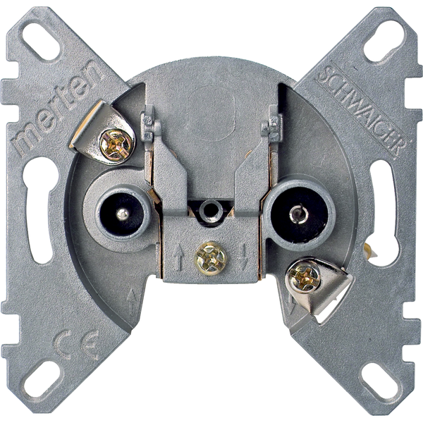 Antenna end of line socket-outlet, Merten inserts, 2 outputs R/TV+SAT image 4