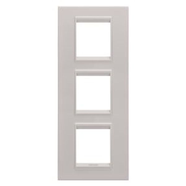 LUX INTERNATIONAL PLATE - IN METAL - 2+2+2 MODULES VERTICAL - MONOCHROME NATURAL BEIGE - CHORUSMART image 1