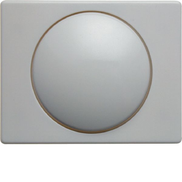 Centrd. met knop voor draai- dimmer/potmeter, berker Arsys, polarwit image 1