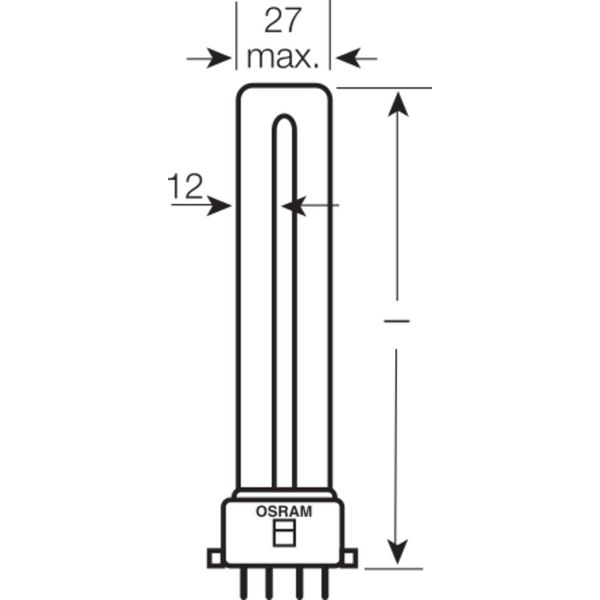 DULUX S/E 9W/827 2G7 FS1           OSRAM image 8