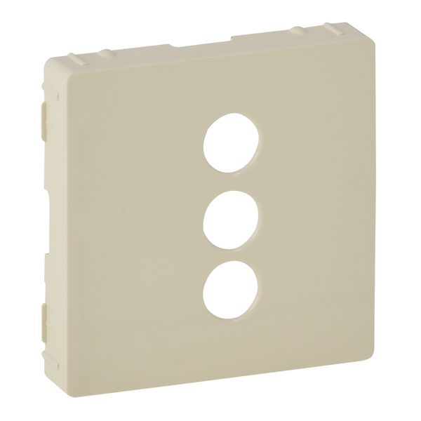 Cover plate Valena Life - triple RCA socket - ivory image 1