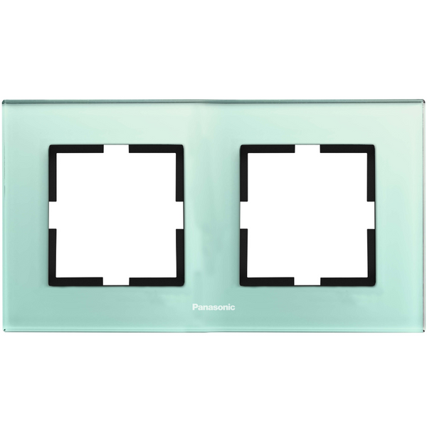 Karre Plus Accessory Glass - Green Two Gang Frame image 1