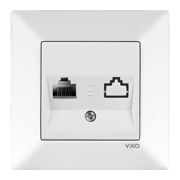 Meridian White Numerical Phone Socket(Jacksız) image 1