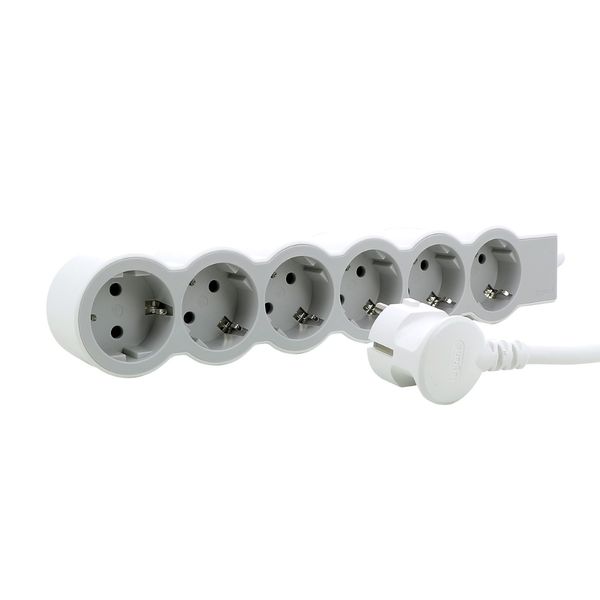 MOES STD SCH  6X2P+E 1,5M WHITE/GREY image 6