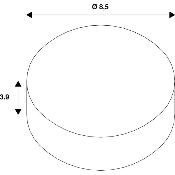 rosette, 1 Exit, round, white, incl. strain relief image 2