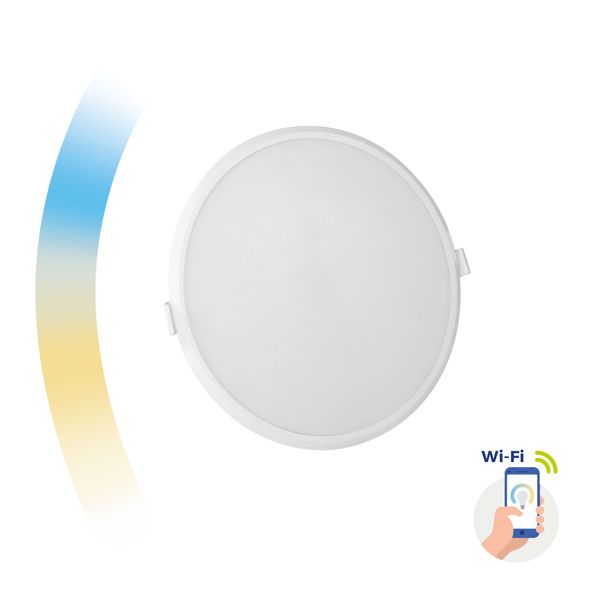 ALGINE 22W CCT+DIM WI-FI SPECTRUM SMART ROUND, RECESSED image 10