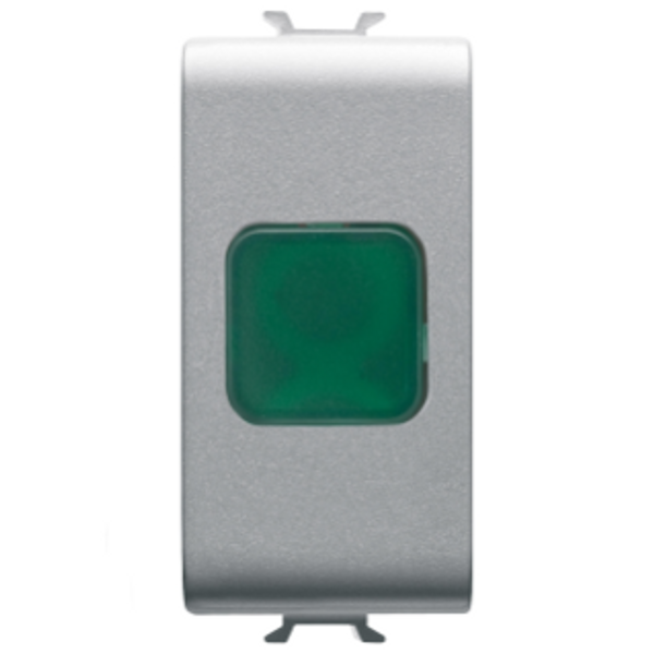 SINGLE INDICATOR LAMP - GREEN - 1 MODULE - TITANIUM - CHORUSMART image 1