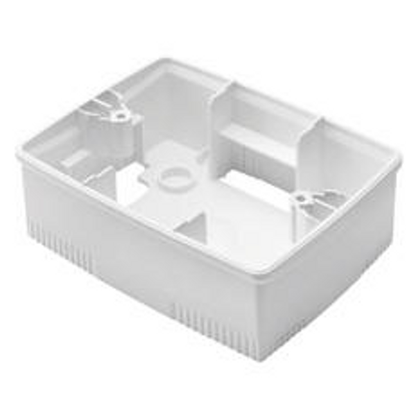 WALL-MOUNTING BOX FOR ONE PLATE - ITALIAN STANDARD 3 GANG - WHITE - CHORUSMART image 1