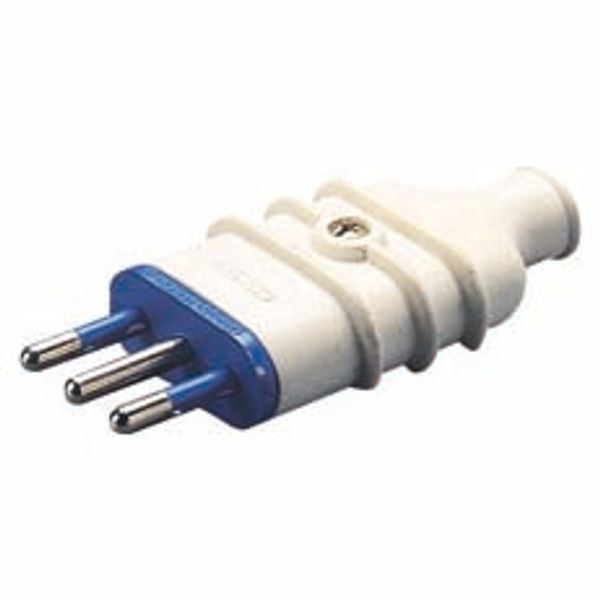 PORTABLE PLUG - STRAIGHT - ITALIAN STANDARD - 2P+E 10A 250V ac - TYPE S11 - WHITE image 2