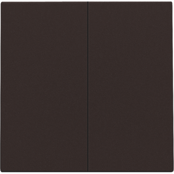 Finishing set for double electronic switch or push button, dark brown image 2