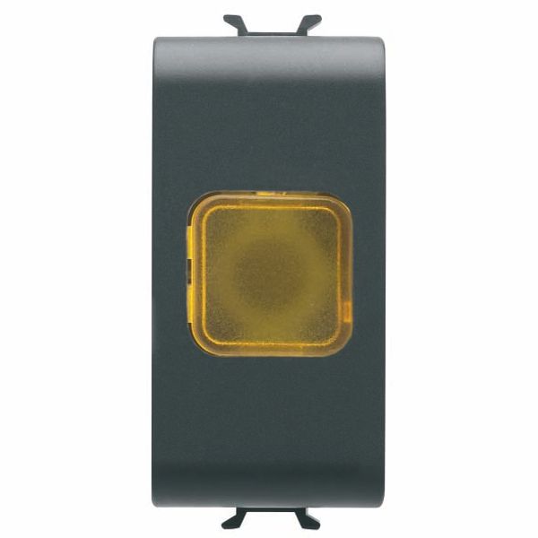 SINGLE INDICATOR LAMP - AMBER - 1 MODULE - SATIN BLACK - CHORUSMART image 2